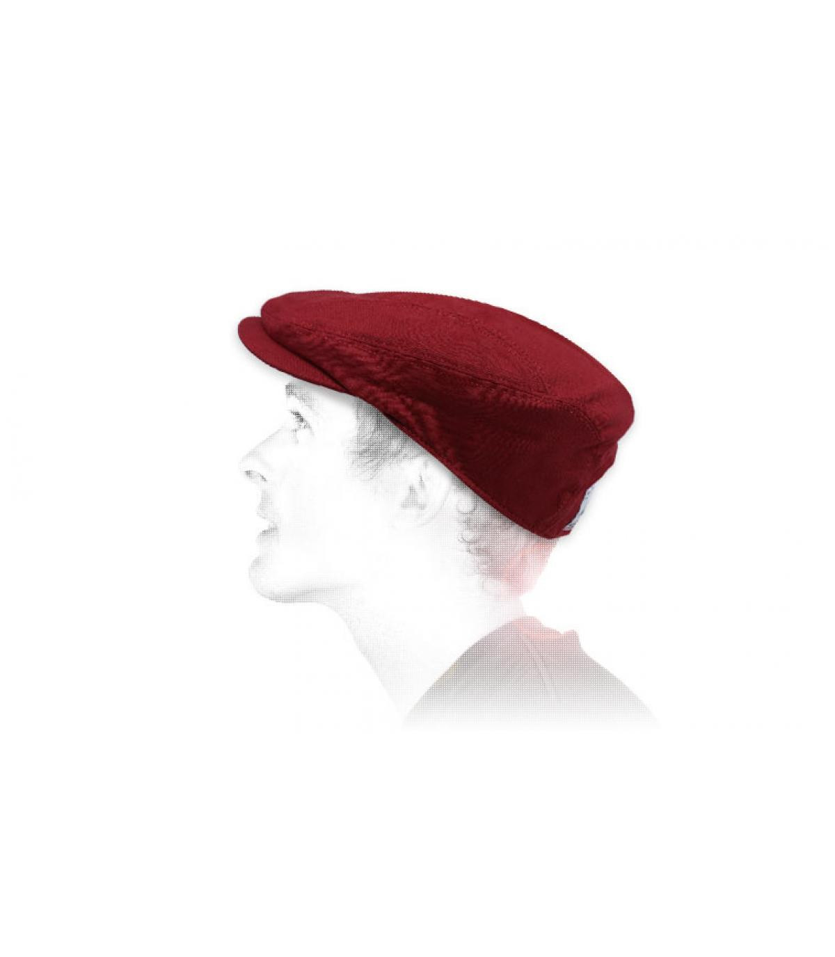 red flat cap linen Range red red flat cap linen Range red
